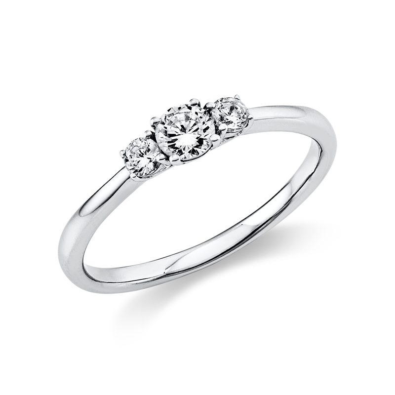 Solitaire mit Besatz Ring