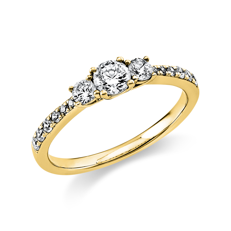Solitaire mit Besatz Ring