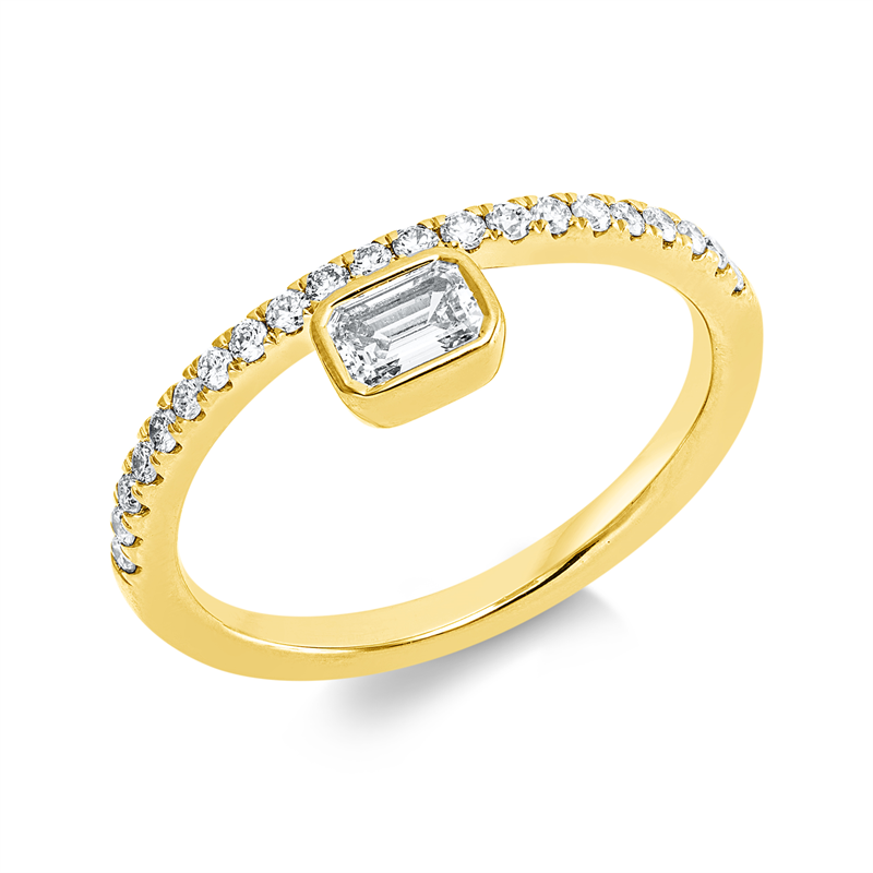Solitaire mit Besatz Ring