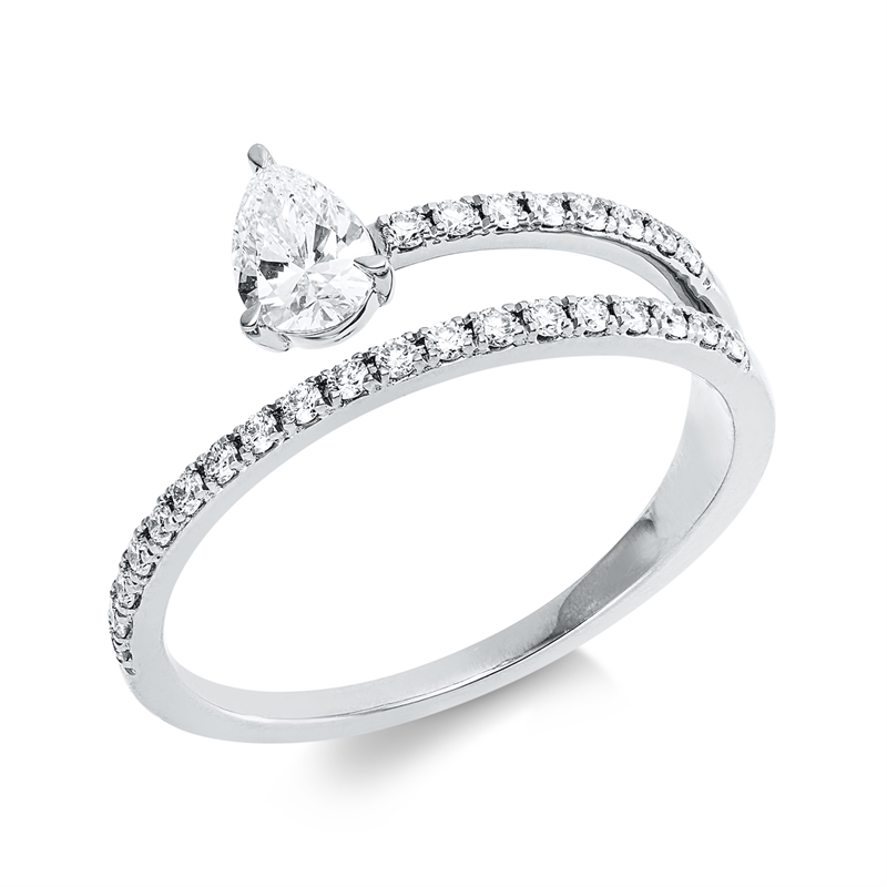Solitaire mit Besatz Ring