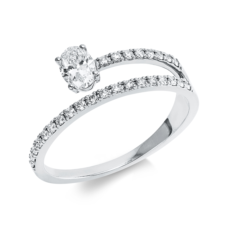 Solitaire mit Besatz Ring