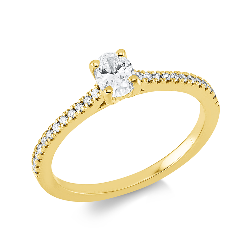 Solitaire mit Besatz Ring