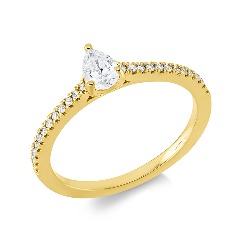 Solitaire mit Besatz Ring