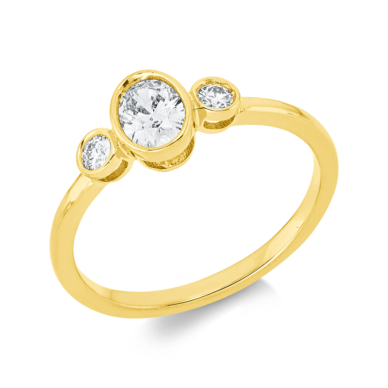 Solitaire mit Besatz Ring
