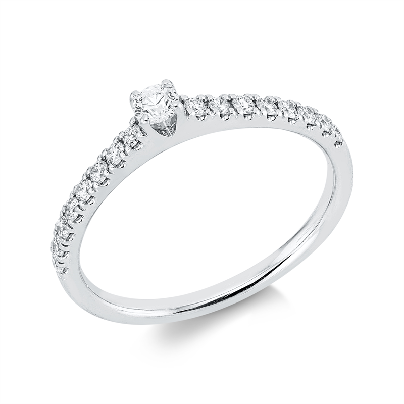 Solitaire mit Besatz Ring