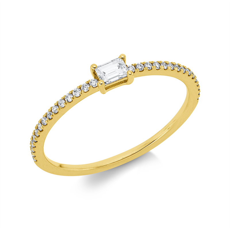 Solitaire mit Besatz Ring