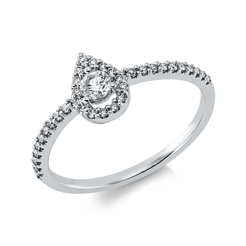 Solitaire mit Besatz Ring