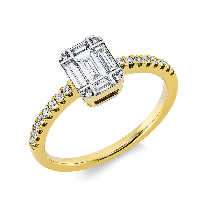 Baguette Illusion Ring