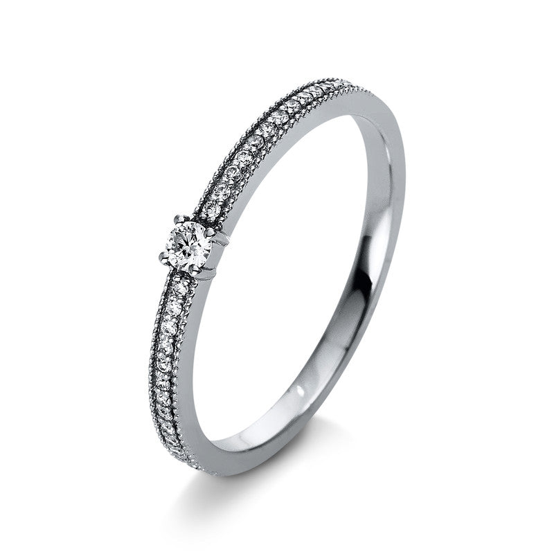 Solitaire mit Besatz Ring