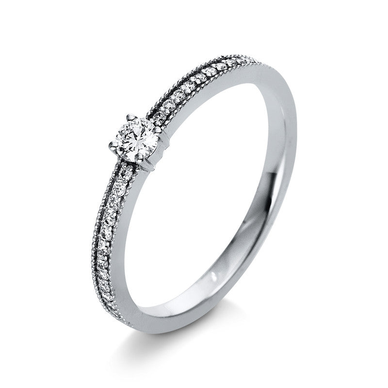 Solitaire mit Besatz Ring