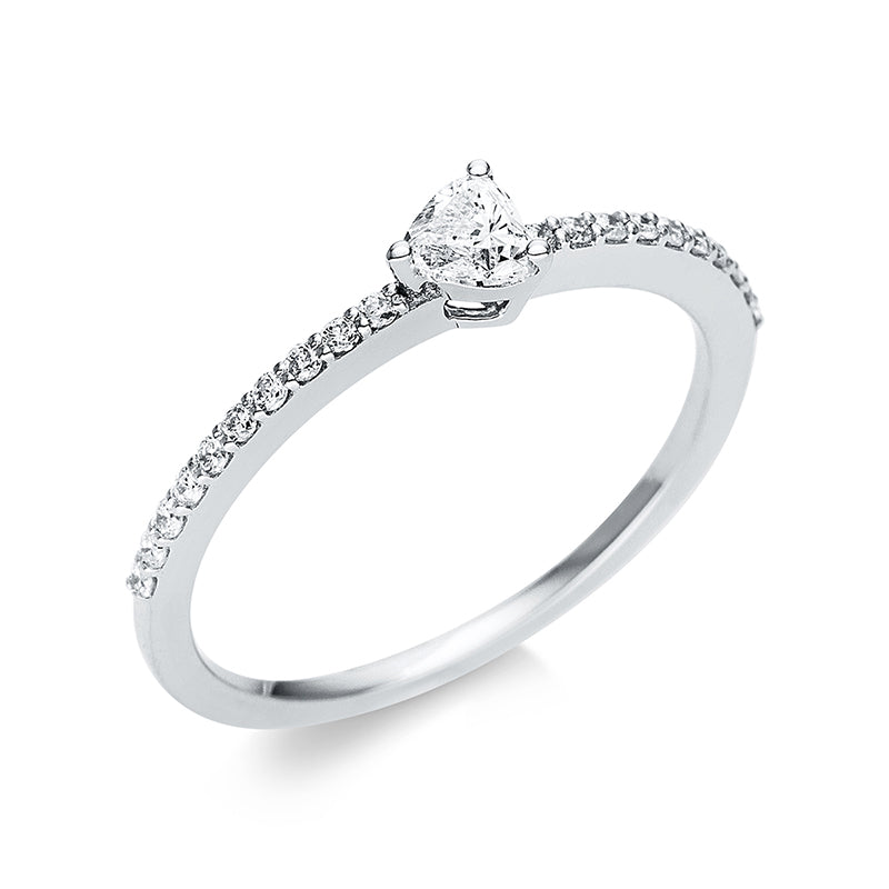 Solitaire mit Besatz Ring