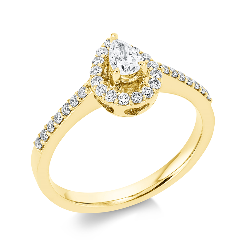 Solitaire mit Besatz Ring