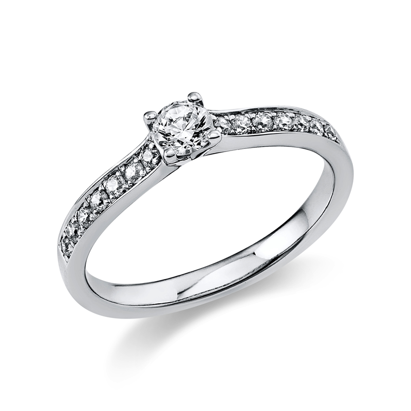 Solitaire mit Besatz Ring