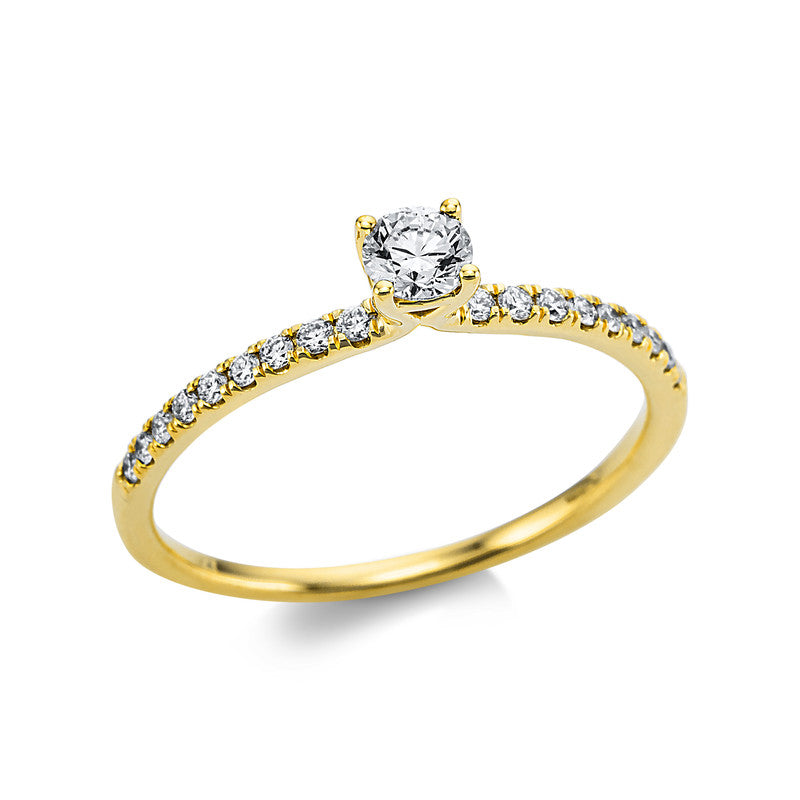 Solitaire mit Besatz Ring