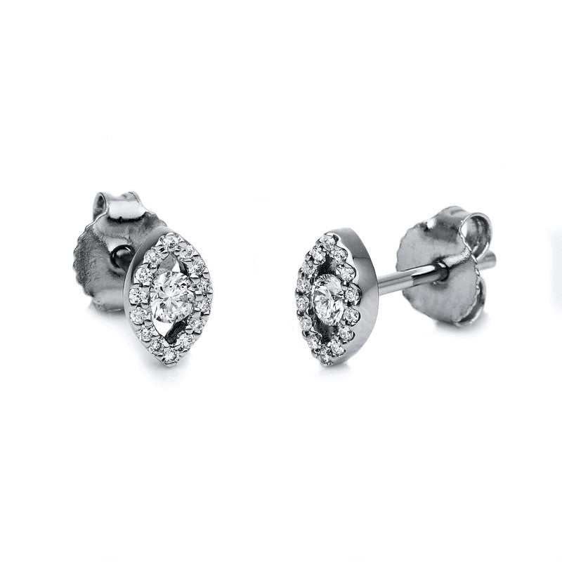 Solitaire mit Besatz Ohrstecker