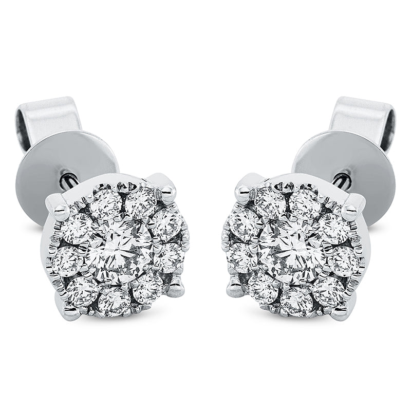 Solitaire mit Besatz Ohrstecker