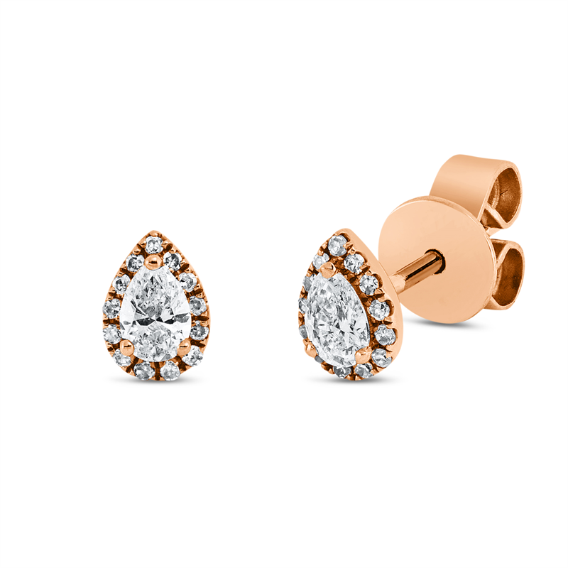 Solitaire mit Besatz Ohrstecker
