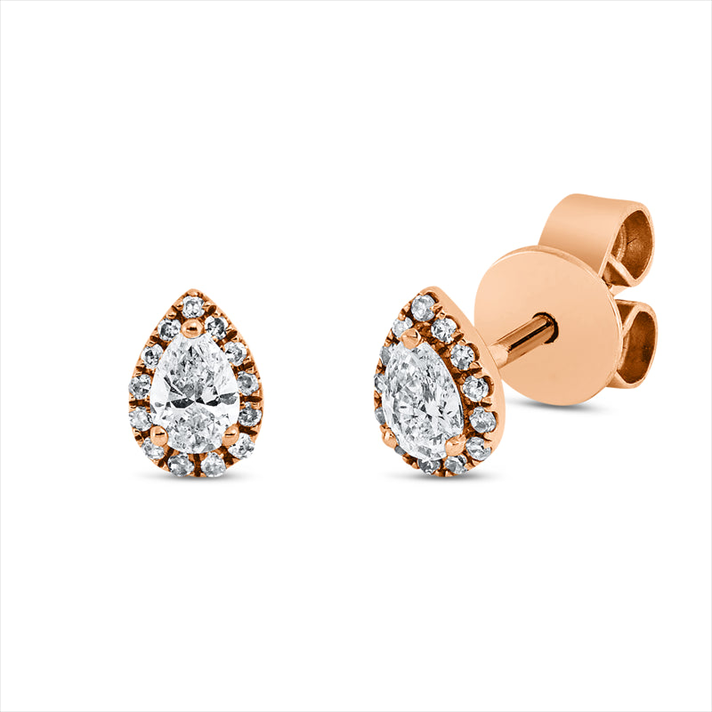 Solitaire mit Besatz Ohrstecker