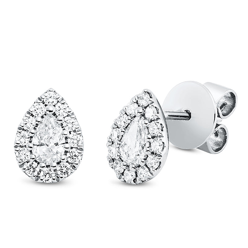 Solitaire mit Besatz Ohrstecker