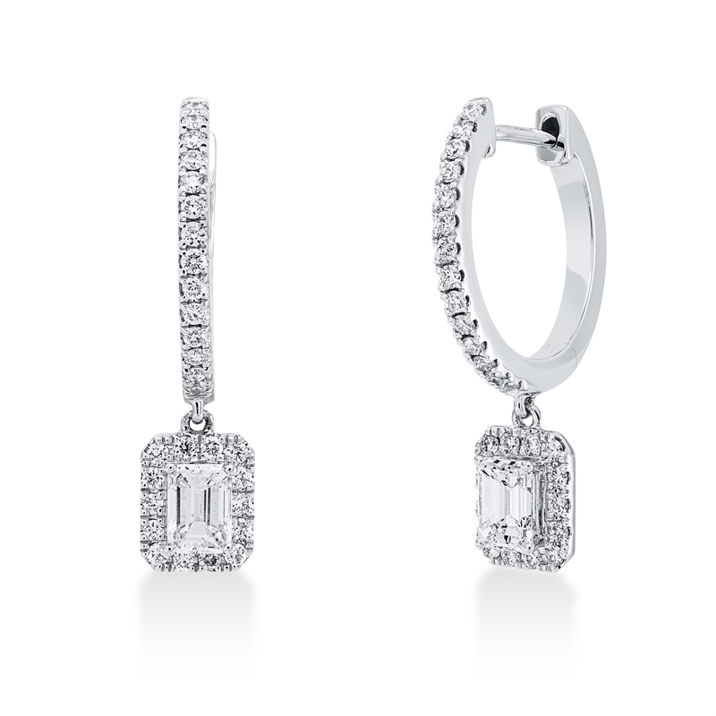 Solitaire mit Besatz Ohrschmuck