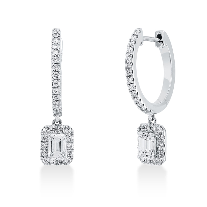 Solitaire mit Besatz Ohrschmuck