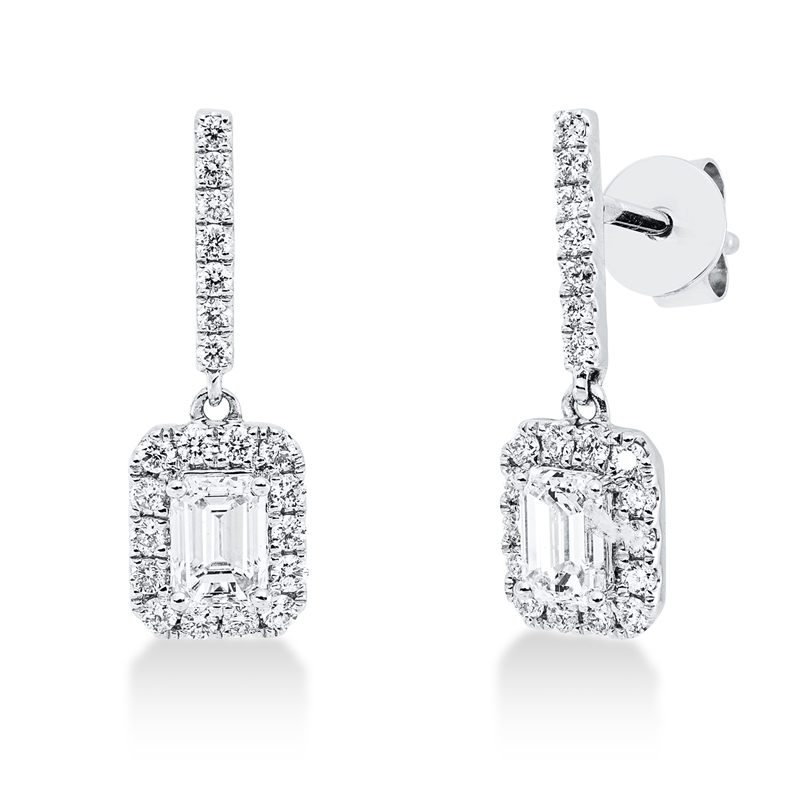 Solitaire mit Besatz Ohrschmuck