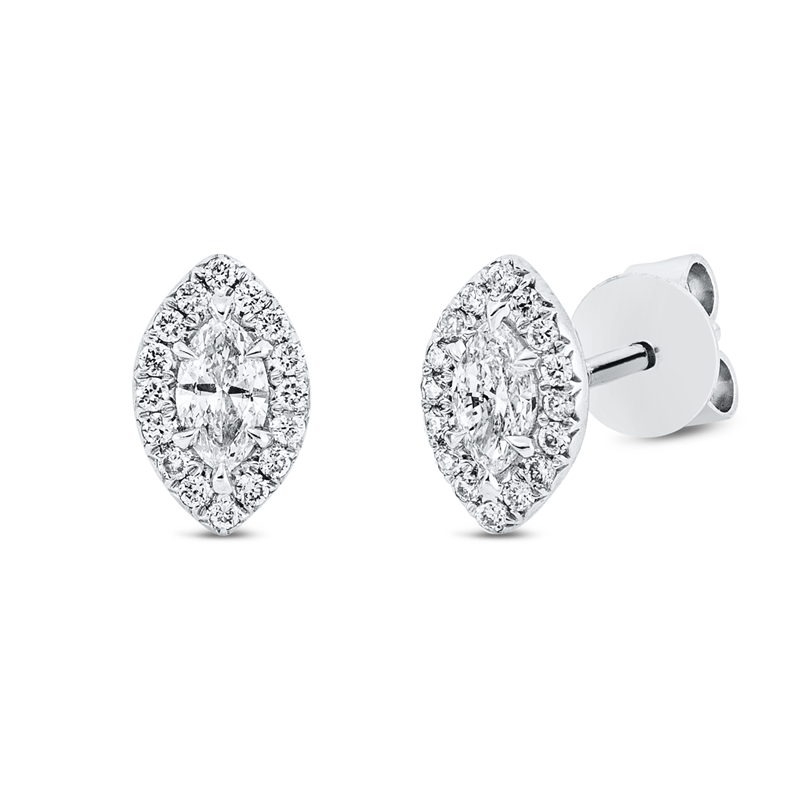 Solitaire mit Besatz Ohrstecker