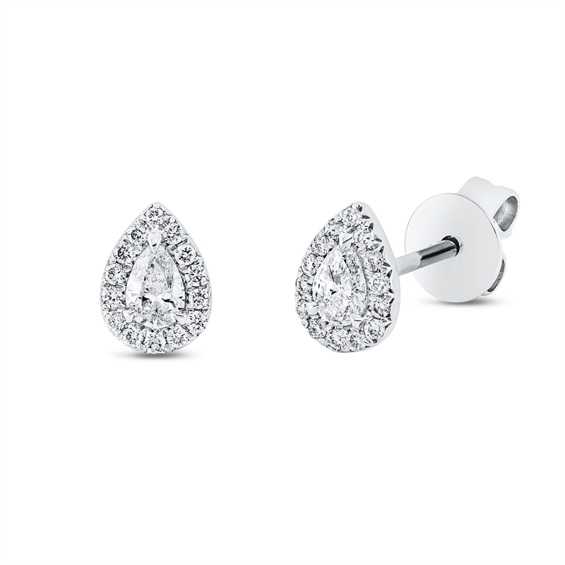 Solitaire mit Besatz Ohrstecker