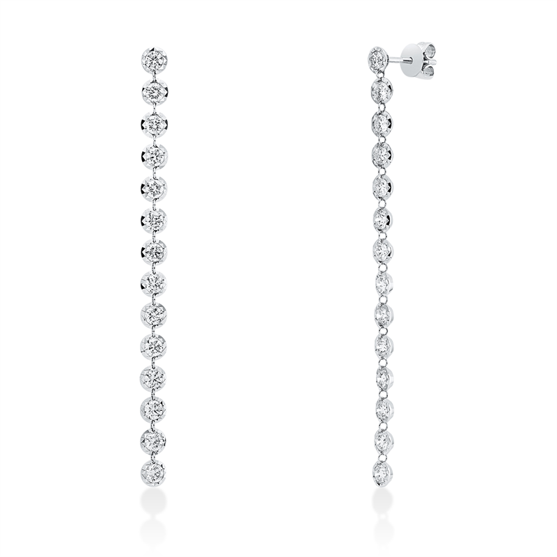 Mehrfachsteinbesatz Ohrschmuck