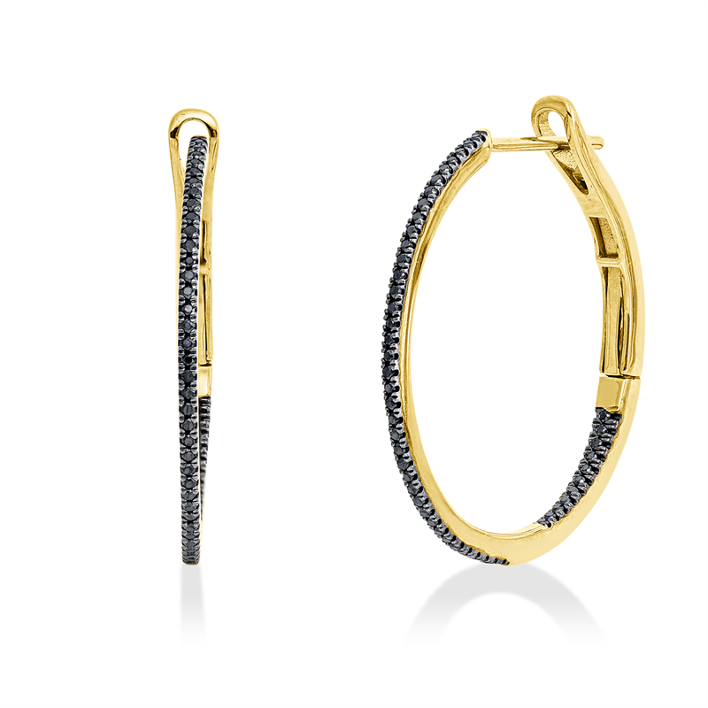 Farbiger Diamant Creolen