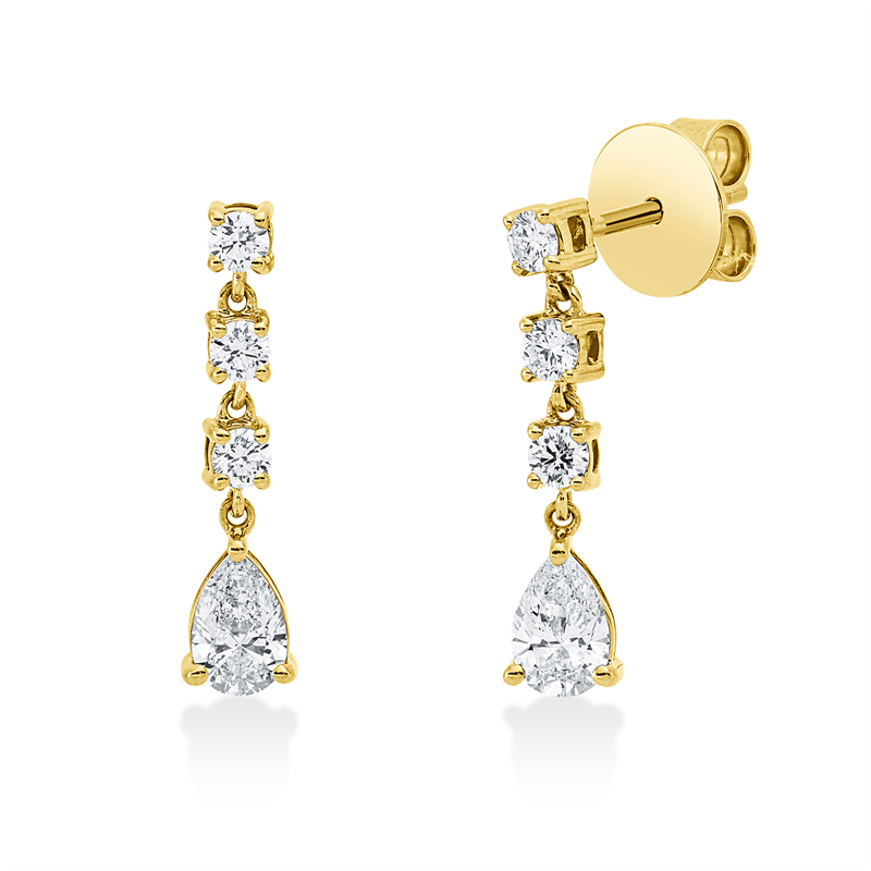 Solitaire mit Besatz Ohrschmuck