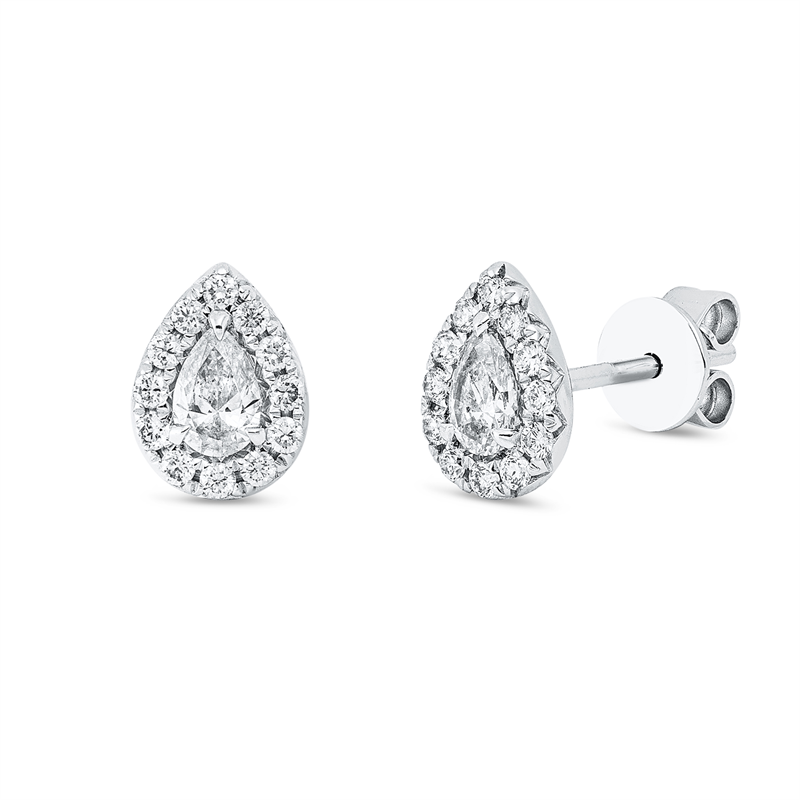 Solitaire mit Besatz Ohrstecker
