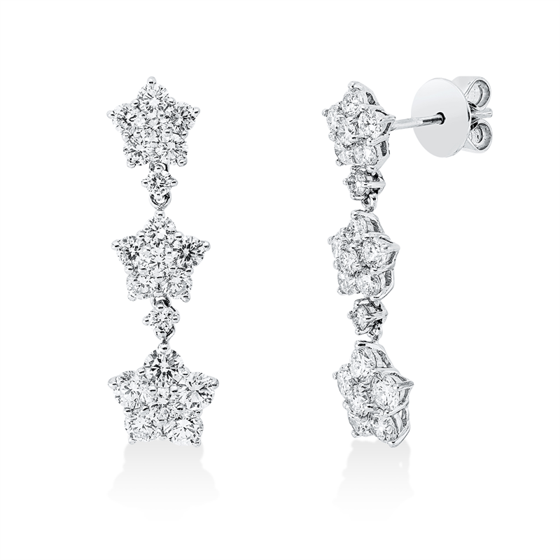 Mehrfachsteinbesatz Ohrschmuck