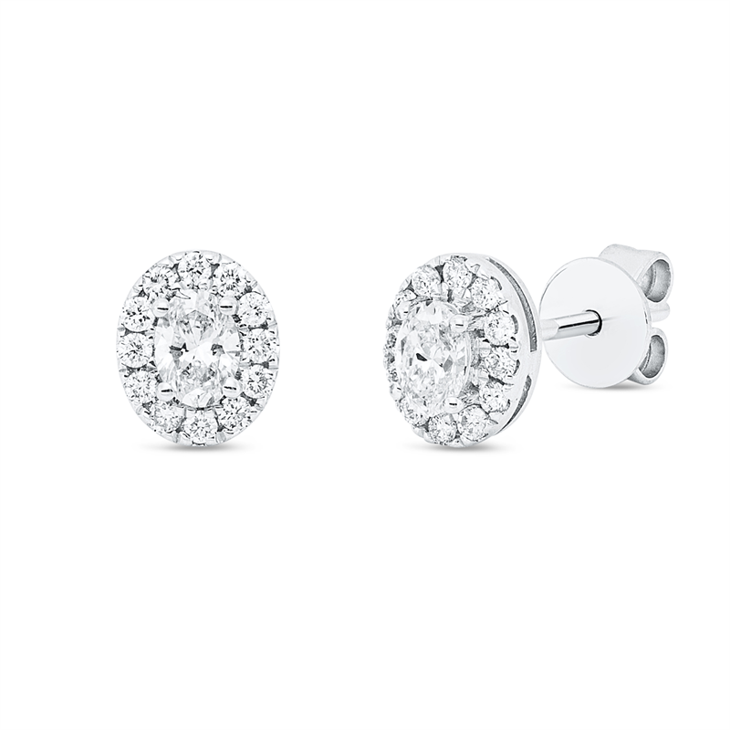 Solitaire mit Besatz Ohrstecker