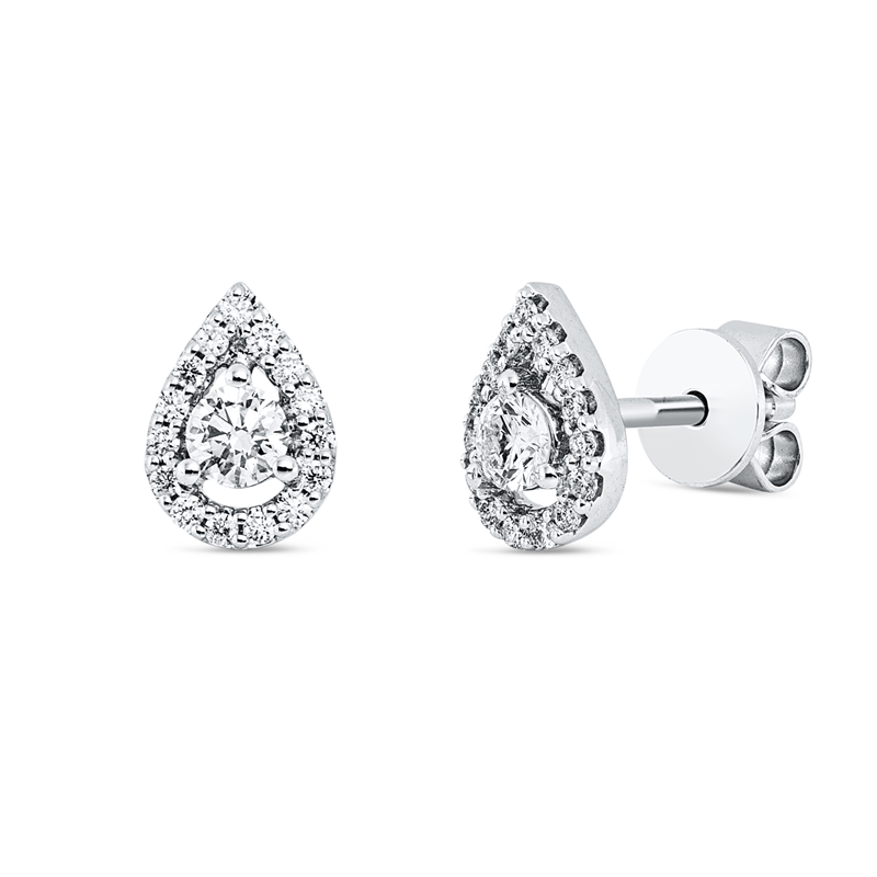 Solitaire mit Besatz Ohrstecker