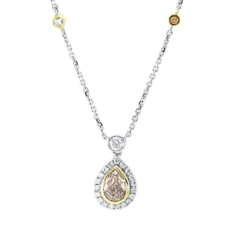 Farbiger Diamant Collier