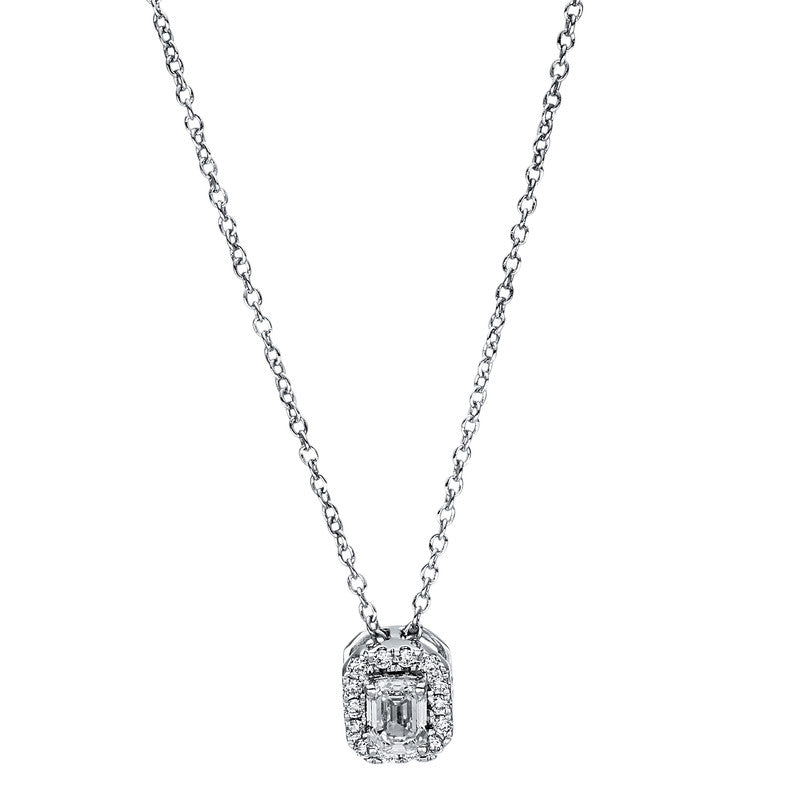 Solitaire mit Besatz Collier