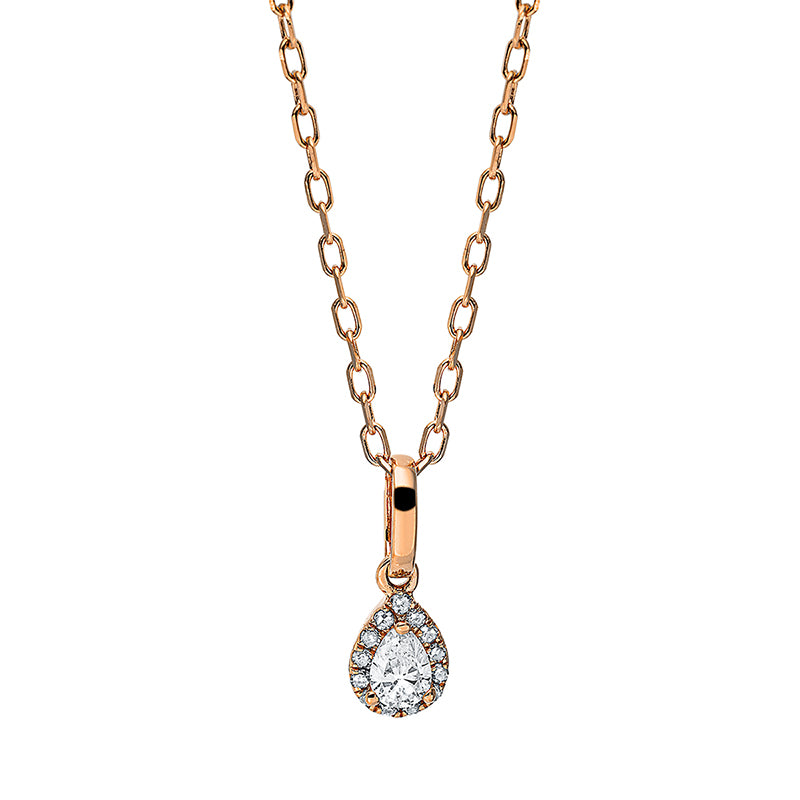 Solitaire mit Besatz Collier