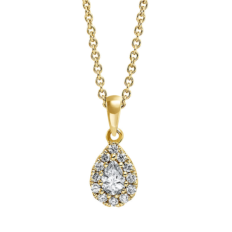 Solitaire mit Besatz Collier