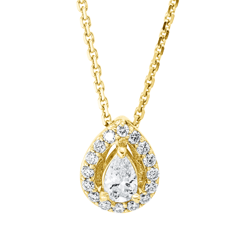 Solitaire mit Besatz Collier