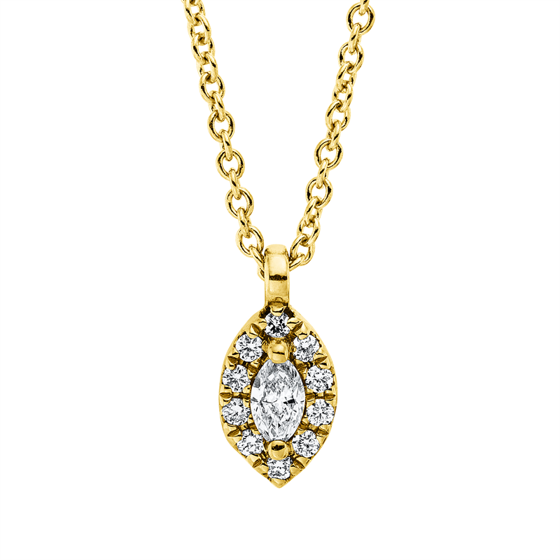 Solitaire mit Besatz Collier