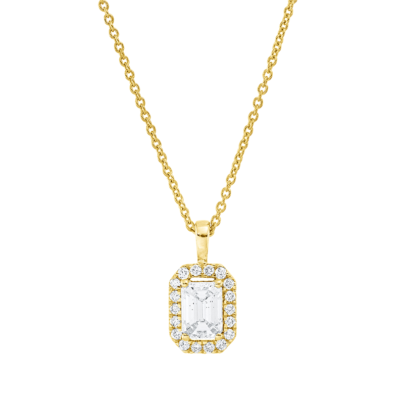 Solitaire mit Besatz Collier
