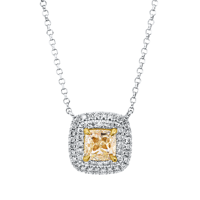 Farbiger Diamant Collier