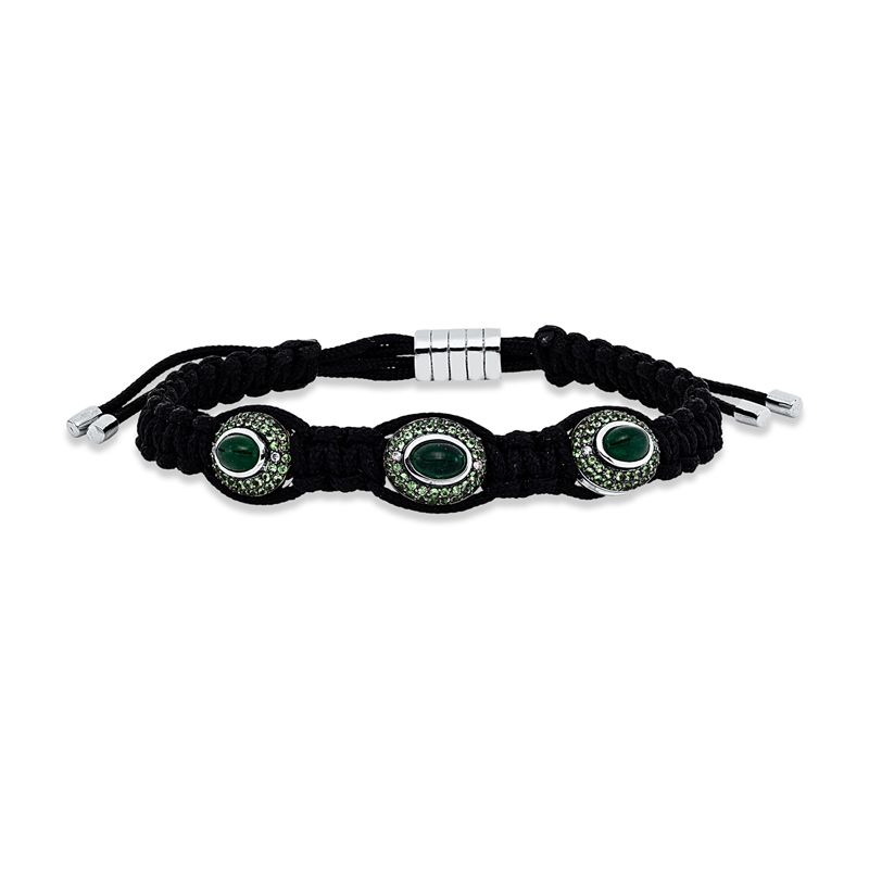 Leder- & Stoffband Armband
