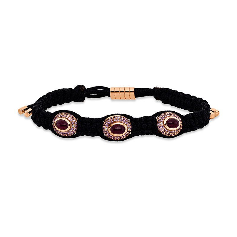 Leder- & Stoffband Armband