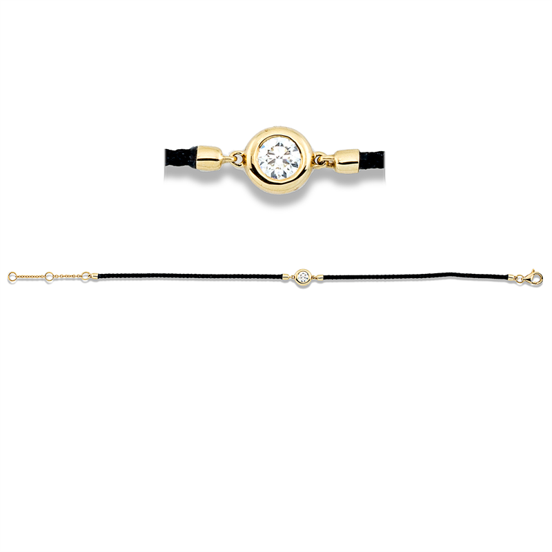 Leder- & Stoffband Armband