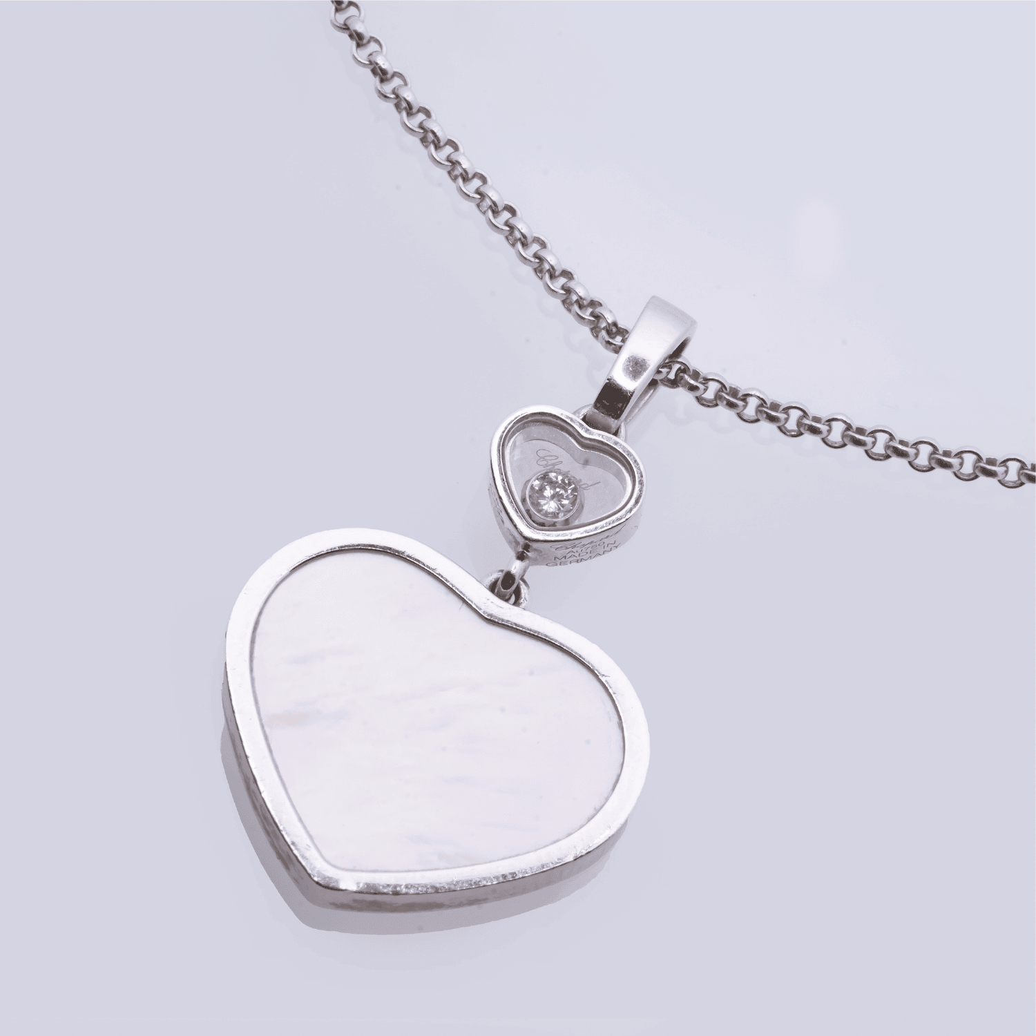 Pre Owned Chopard Happy Heart Collier 750 Weißgold