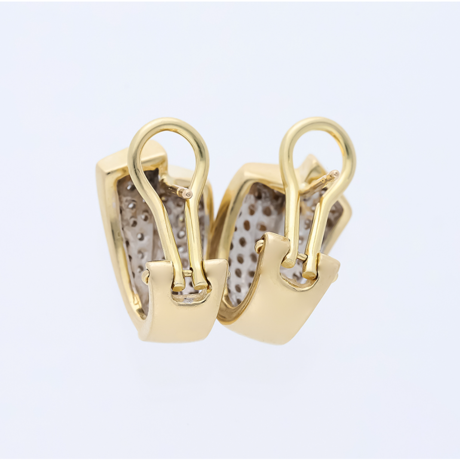 Pre Owned Ohrringe aus 585 Gelbgold & Weißgold