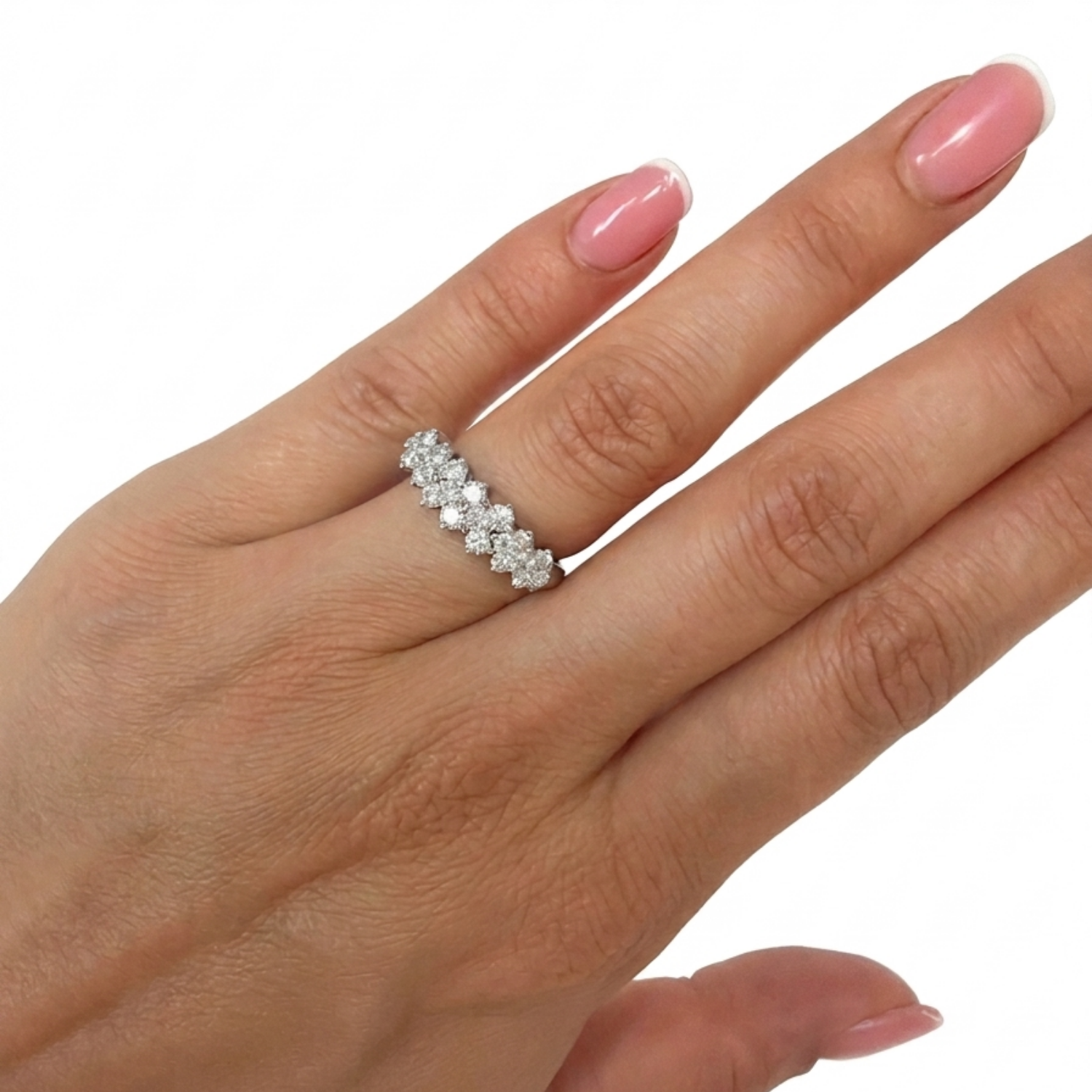 Pre Owned Ring aus 14 Karat Weißgold mit ca.0,70ct Brillanten
