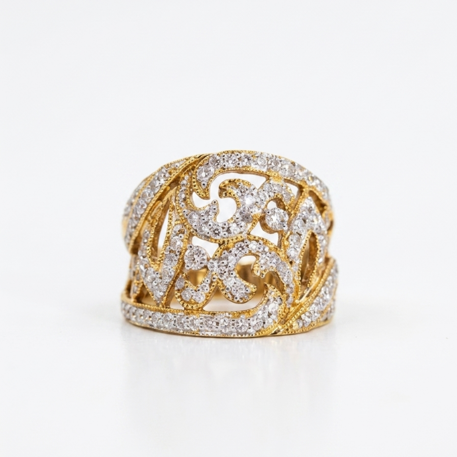 Pre Owned Ring aus 585 Gelbgold mit Brillanten
